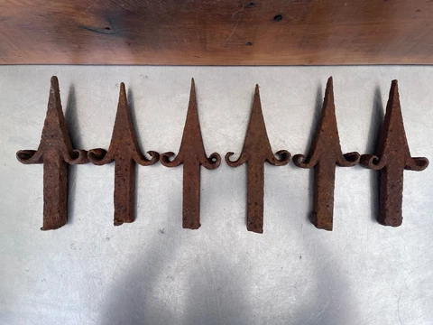 Primitive Soild Steel  Gate Fence Finial Topper Spike Gothic Pole Point Tip Cover