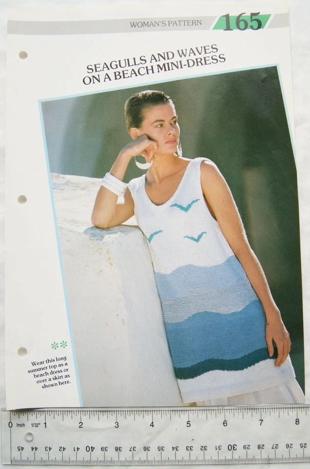 Woman's pattern 165 seagulls & waves on a beach mini-dress, Twilleys Stalite - Image 1 of 1