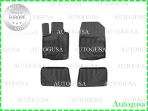 NEW LHD BLACK RUBBER FLOOR MATS LINERS ALL WEATHER FOR RENAULT TWINGO 2007-2014 - Picture 1 of 4