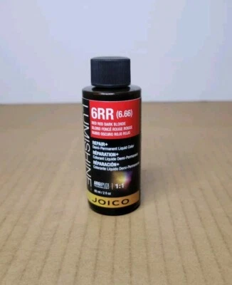Color de cabello líquido Joico Lumishine 6RR Repair Demi permanente rojo rubio oscuro 2 oz Foto 1 de 4