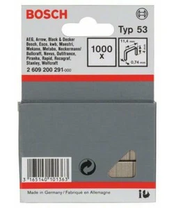 Bosch Feindrahtklammer Typ 53, 11,4 x 0,74 x 4 mm, 1000er-Pack 2609200291 - Bild 1 von 2