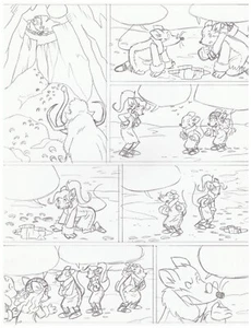 GERONIMO STILTON Layout ZEICHNUNG A4 Eiszeit Original Tafel veröffentlicht 40 - Bild 1 von 1