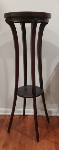 Antique Mahogany Plant Stand Side Table 1930 Imperial Grand Rapids Michigan 5322 Cover