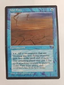 MTG Magic The Gathering Card Tidal Flats Enchantment Blue Fallen Empires 1994 - Picture 1 of 2
