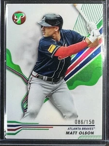 Matt Olson 2024 Topps Pristine 86/150 Green Parallel #59 Atlanta Braves - Picture 1 of 2