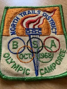 Vintage BSA Boy Scouts Patch 1958 DAC North Trails District Olympic Camporee - Picture 1 of 7
