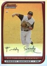 2008 Bowman Chrome Refractors #89 Freddy Sanchez Pittsburgh Pirates
