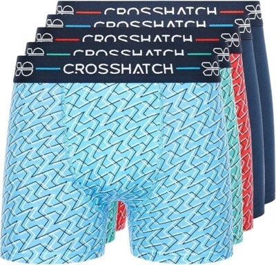 Crosshatch Men's Boxer Shorts 5 Pack – Soft Cotton, Breathable, No Ride-Up S-XXL - Image 1 of 4