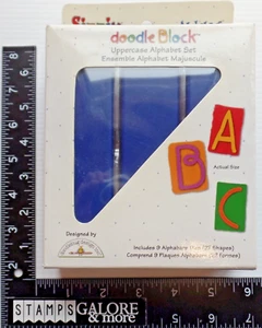 SIZZIX PROVO BIG SHOT DIE CUTS 38-0982 DOODLE BLOCK ALPABARS UPPERCASE LETTERS - Picture 1 of 5