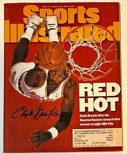 Clyde Drexler Autographed June 19, 1995 Sports Illustrated Magazine JSA Authen - Picture 1 of 3