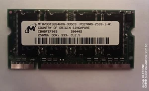 Micron MT8VDDT3264AG-335C3 (256 MB, DDR RAM) RAM Module - Picture 1 of 2