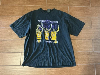 Camiseta preta Lakers Where Dynasties Happen NBA Majestic tamanho 2XL - Imagem 1 de 4