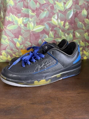 Tamanho 11 - Off-White x Air Jordan 2 Retro SP Preto Baixo Varsity Royal - Imagem 1 de 4