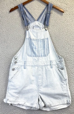 American Eagle Stripped Short Overalls Blue Tomgirl Shortall Bibs Size Small - Image 1 of 4