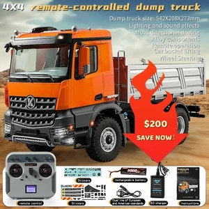 Flash Sale 1/14 Kabolite 5701 2Speed RC Dump Truck 4x4 Dumper Car Sound Light - Picture 1 of 12