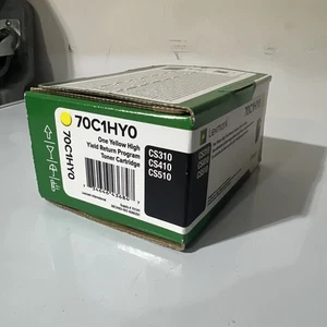 Lexmark 70C1HY0Yellow High Yield Toner Genuine New OEM Sealed Box  - Picture 1 of 2