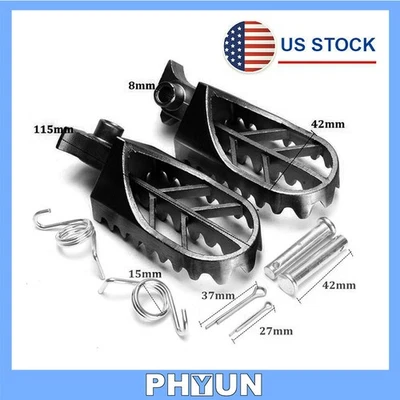 2x Pin reposapiés delantero de acero inoxidable negro Dirt Pit Bike universal EE. UU. Foto 1 de 4