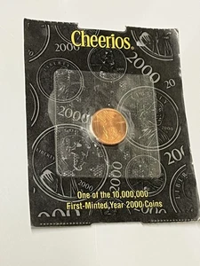 2000 Cheerios Lincoln One Cent U.S. Mint C.O.A. NO RESERVE! + $1 shipping! - Picture 1 of 2