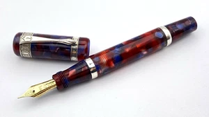 ANCORA TUSCANY LIMITED EDITION FOUNTAIN PEN 18K GOLD FINE NIB MADE IN ITALY - Picture 1 of 14