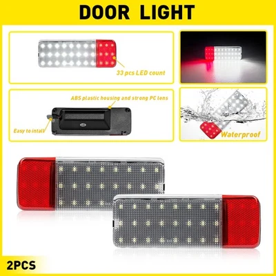 2x 2/5000 Panel de puerta interior LED luz de cortesía apta para Ford F150 F250 F350 Bronco Foto 1 de 4