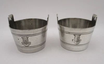 Pair of Vintage Art Deco Silver Plated Match Holders - Mappin & Webb Foto 1 de 4