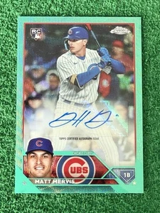 Matt Mervis 2023 Topps actualización cromada #AC-MMV Aqua Wave automático/199 Cubs Marlins - Imagen 1 de 2