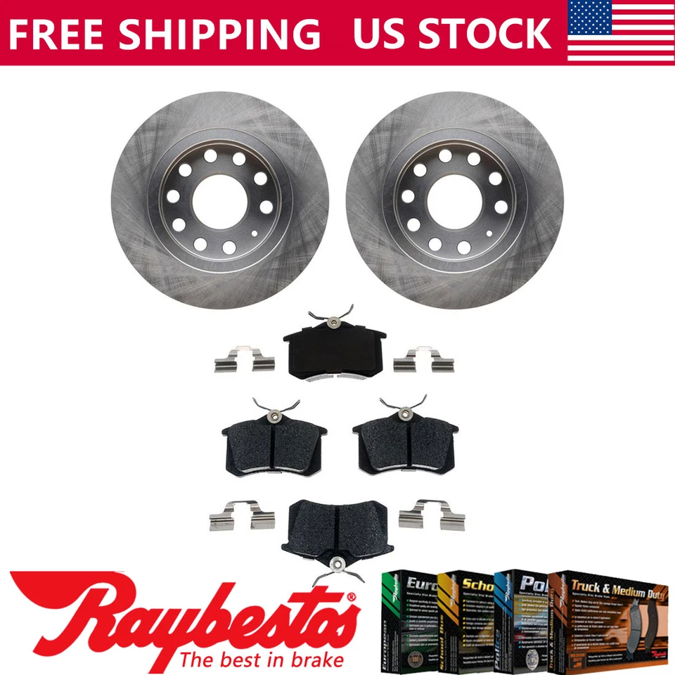 Rotores de freno traseros + pastillas de freno metálicas herrajes para Volkswagen Jetta 2012-2014 Foto 1 de 4