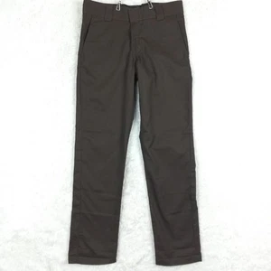 Dickies Flex Mens Pants Slim Tapered Leg Brown Workwear Casual 30x32 - Picture 1 of 11