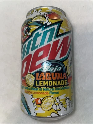 Limited Edition, Mountain Dew, Baja Laguna Lemonade, Full Can Great Condition - Image 1 of 4
