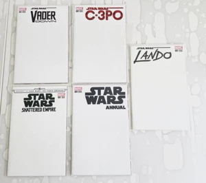 5 X Star Wars Comics Marvel 001 Black & White Variant Editions. Limited Edition - Picture 1 of 1
