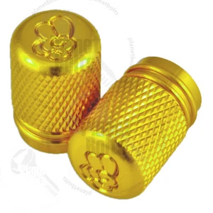 Oro 2x Tapa de válvula Cubierta Neumático GSXR 600 750 Ninja R1 R6 Empuñadura de tapa CNC Aluminio - Imagen 1 de 3