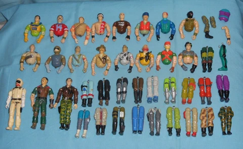 GI G.I. Joe BROKEN figure lot #387 Mutt General Hawk Snow Serpent Recondo Cutter Cover