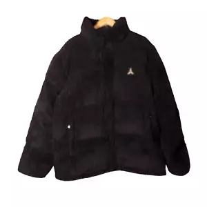 Maniere de Voir Ribbed Velour Puffer Jacket - Black Size XXL - Picture 1 of 7