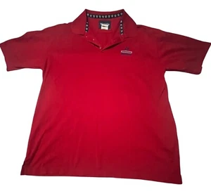 Wrangler Mens Red Polo Shirt Embroidered National Patriot Logo M 100% Cotton - Picture 1 of 6