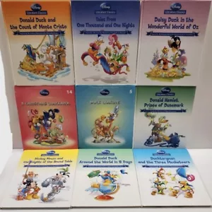 CLÁSICOS DE LA LITERATURA DE DISNEY - Paquete de 9 libros Donald Scrooge lote de cómics de tapa dura - Imagen 1 de 4