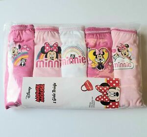 5 Pack of Girls Minnie Mouse Pants  Cotton Knickers 2- 8 years