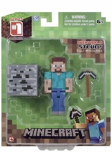 Minecraft Overworld Steve with Coal Block New in Package - Picture 1 of 2