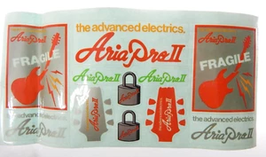 Juego de 11 paneles de calcomanías adhesivas de vinilo raras de colección de los años 80 para guitarra ARIA PRO II SIN USAR - Imagen 1 de 4