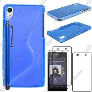 Housse Etui Coque Silicone S-line Bleu Sony Xperia Z2 D6503+Stylet+3 Film écran - Photo 1 sur 1