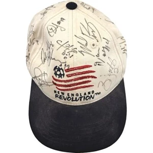 New England Revolution 1997 MLS Autographed Snapback White Hat - Picture 1 of 9