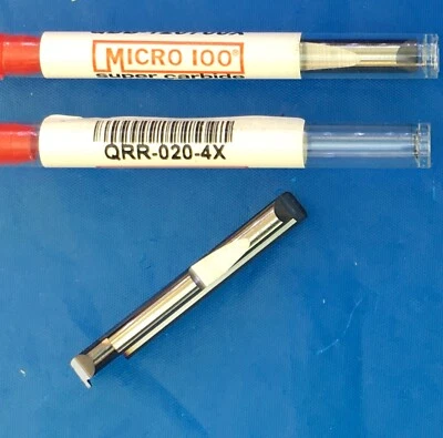 MICRO 100  QRR-20-4X Carbide Retaining Ring Boring Bar; 3/16" AlTiN🎯Machinist - Image 1 of 3