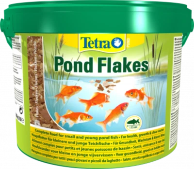 Tetra Pond Flakes 10 Liter Eimer / Teich Fischfutter Flocken
