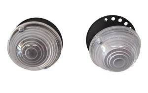 2 FANALI POSIZIONE/FRECCE FIAT 500 EPOCA MOD F BASE IN ALLUMINIO CON GUARNIZIONI - Imagen 1 de 8