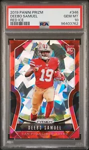 2019 Panini Prizm Red Ice #346 Deebo Samuel 49ers RC Rookie PSA 10 - Picture 1 of 2