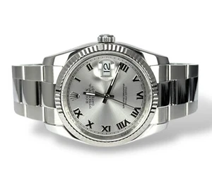 ROLEX Datejust 36 - 116234 - Silver Roman Dial - Box and Papers - Oyster - 2009 - Picture 1 of 10