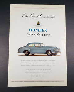 1953 Print Ad Humber Super Snipe Blue Automobile Endurance Speed
