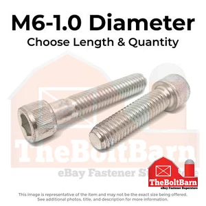 Tornillos de cabeza de zócalo grueso métrico de acero inoxidable M6-1.0 (elige longitud y cantidad) - Imagen 1 de 15