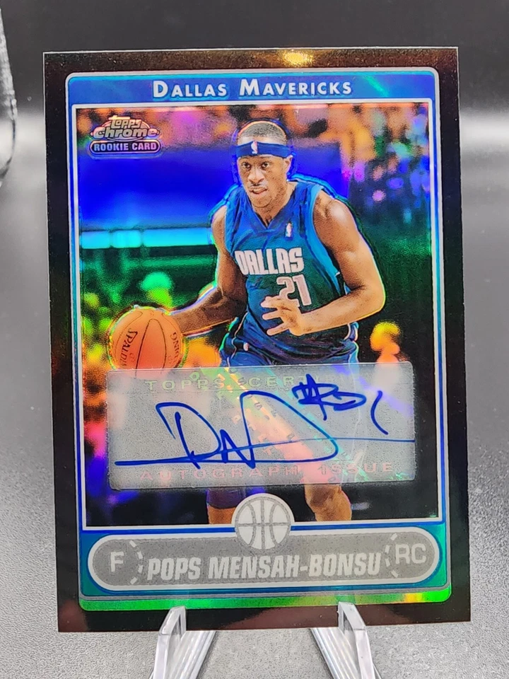 2006-07 Topps Chrome Black Refractor Auto Pops Mensah-Bonsu #173 Rookie Auto RC - Image 1 of 4