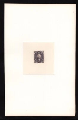MOMEN: US STAMPS #70-E6 (#60P1) DARK VIOLET LARGE DIE PROOF IN INDIA LOT #79941* - Image 1 of 2