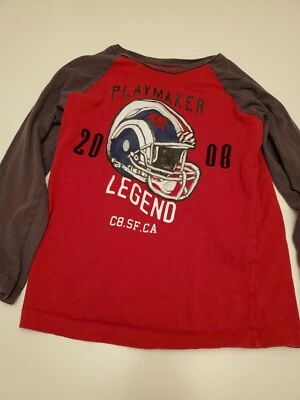 Crazy 8 Play Maker 2008 Football Red Long Sleeve Shirt Legend Size 10-12 - Image 1 of 4